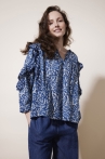 Blouse imprimé Damud bleu
