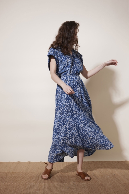Robe longue Dishka bleu 2