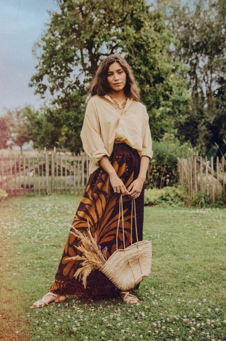 Jupe Loumya Aubergine