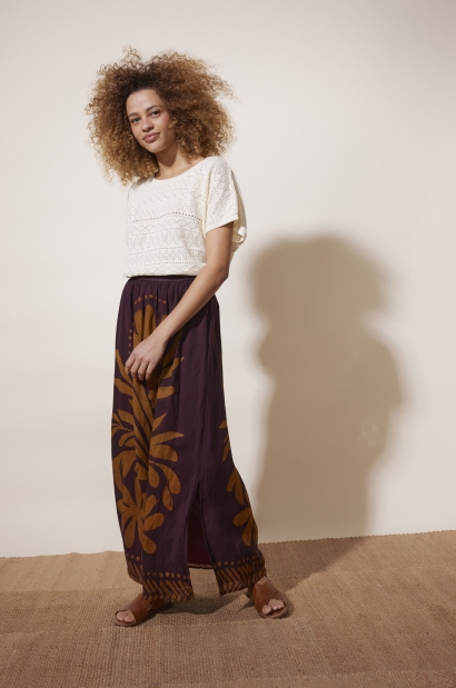 Jupe Loumya Aubergine 2